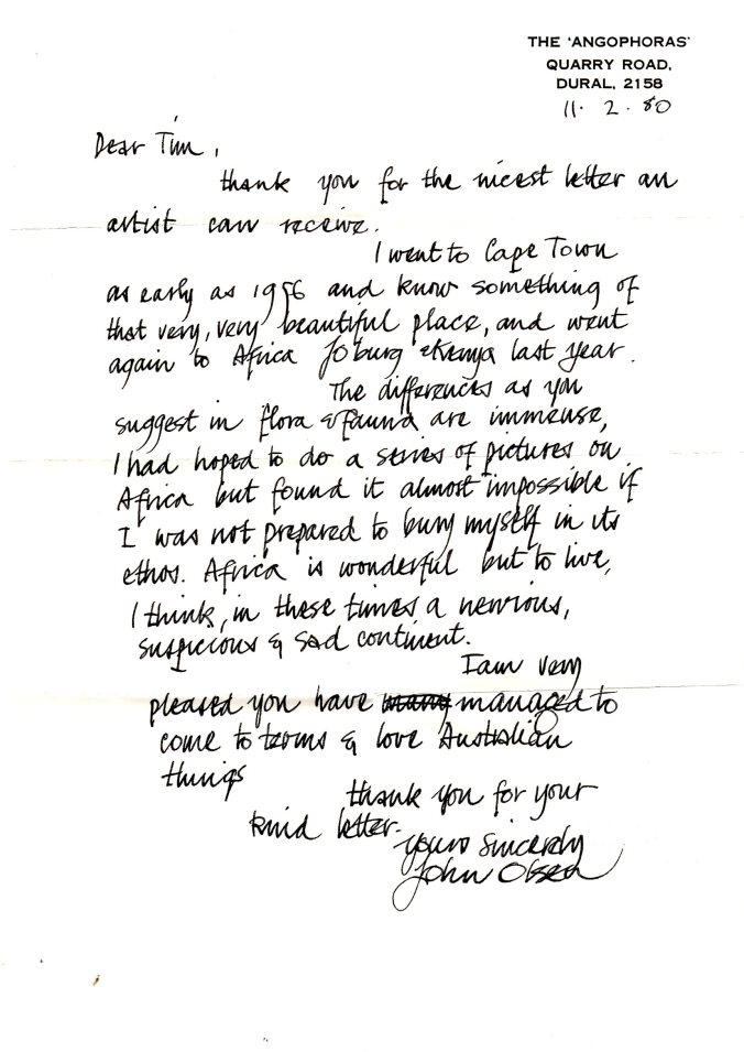 John Olsen letter 11.2.80